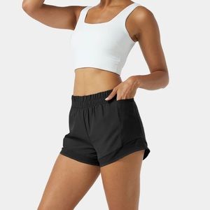 Halara High Rise Contrast Mesh 2-in-1 Shorts sz L